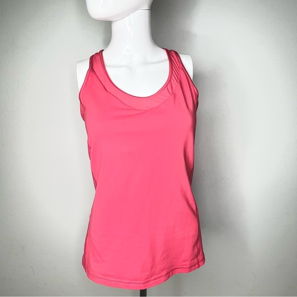 Lululemon Cool Racerback Tank with Built-in Shelf Bra in Salmon / Coral Size 8 - Picture 1 of 16